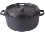 Casserole plateau de cuisson couvercle 6.6l induction aluminium