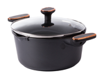 Casserole poêle avec couvercle 4.55l induction