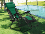 Chaise longue de jardin pliante coussin de gravité renforcé doux