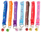 Collier en tissu pour chien chat avec clochette 1