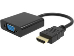 Convertisseur adaptateur hdmi vers vga câble d-sub noir