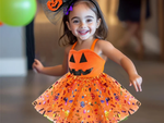 Costume d'halloween tutu jupe citrouille bandeau noeud lumineux