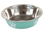 Coupe d'eau pour aliments de chien et chat metallique anti-rebondissement large 400ml