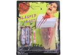 Fausse blessure à la gorge avec 10ml de faux sang accessoire d'halloween