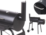 Gril de jardin grand baril de charbon de bois bbq smoker avec couvercle grille étagère roues