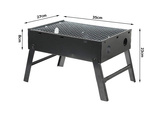 Gril de voyage mallette pliante portable charbon de bois camping bbq