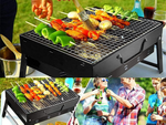 Gril de voyage mallette pliante portable charbon de bois camping bbq