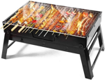 Gril de voyage mallette pliante portable charbon de bois camping bbq