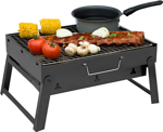 Gril de voyage mallette pliante portable charbon de bois camping bbq