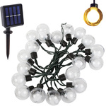 Guirlande de jardin lumières solaires 20 led chaudes