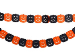 Guirlande décorative halloween citrouille/araignée papier long 3 mètres