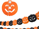 Guirlande décorative halloween citrouille/araignée papier long 3 mètres