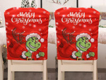 Housse de chaise festive décorative universelle grinch pour dossier