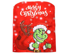 Housse de chaise festive décorative universelle grinch pour dossier