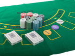 Jeu de poker texas jetons 200pcs cartes tapis