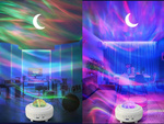 Lampe de nuit led projecteur d'etoiles projecteur aurora sky enceinte bluetooth