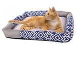 Lit pour chat matelas de couchage griffoir parc pour chat s