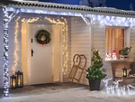 Rideau lumineux guirlande de noël décoration 500 led froid ip44