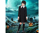 Robe mercredi addams costume enfants halloween déguisement 135