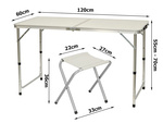 Table de tourisme table de camping pliante grande 4 chaises valise