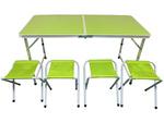 Table de tourisme table de camping pliante grande 4 chaises valise