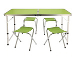 Table de tourisme table de camping pliante grande 4 chaises valise