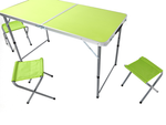 Table de tourisme table de camping pliante grande 4 chaises valise