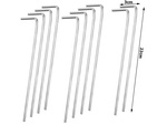 Tent pillars anchor pigs steel 22cm 10pcs hook & lamp; loop pins