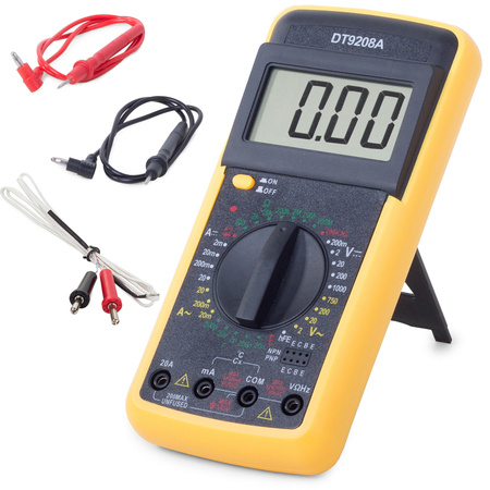 Digitales lcd-strommultimeter dt9208a tastkopf