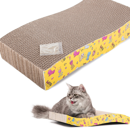 Karton katze kratzer horizontale welle catnip