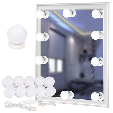 Led frisiertisch spiegel leuchten make-up set 10pcs