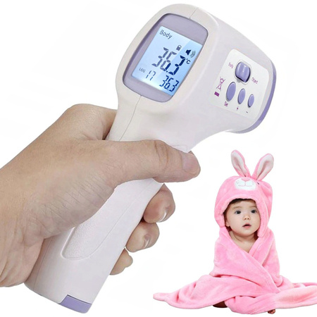 Medizinisches 2-in-1-infrarot-thermometer ohne berührung