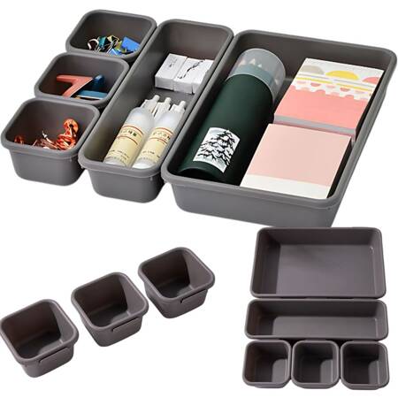 Organiser set 8pc trinket trays plastik schubladenboxen