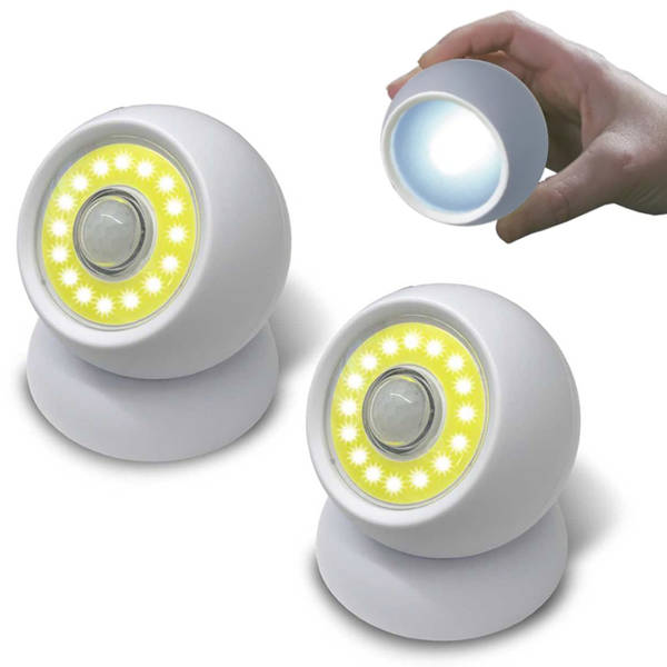 2x led cob 360 batterie-lampe magnes free