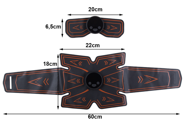 3x ems electrostimulator für die bauchmuskeln