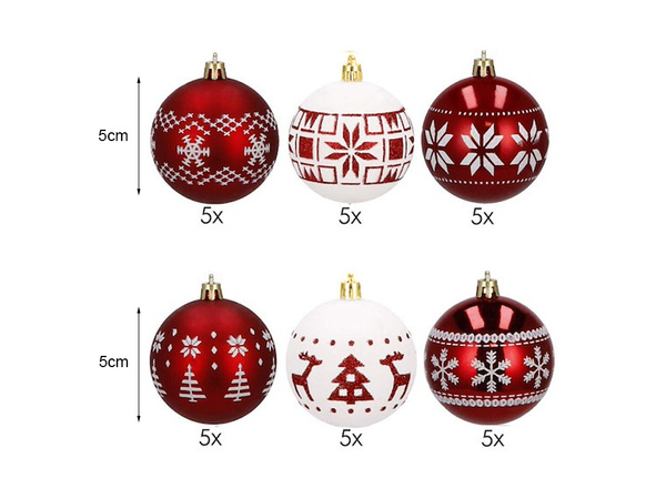 5cm choynight balls set of 30 sizes non-breaking decorations