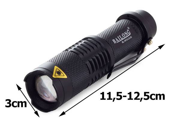 Bailong taktische led taschenlampe cree zoom xm-l3-u3