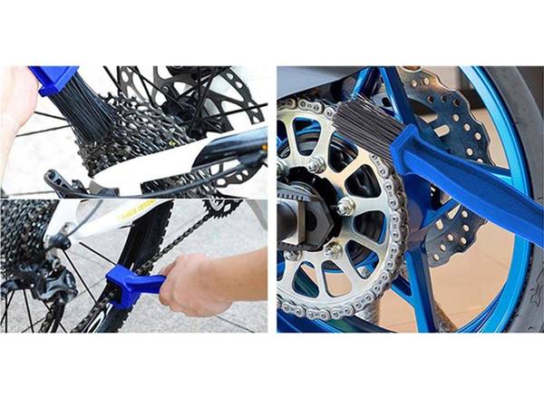 Bike motor chain cleaning brush 2in1