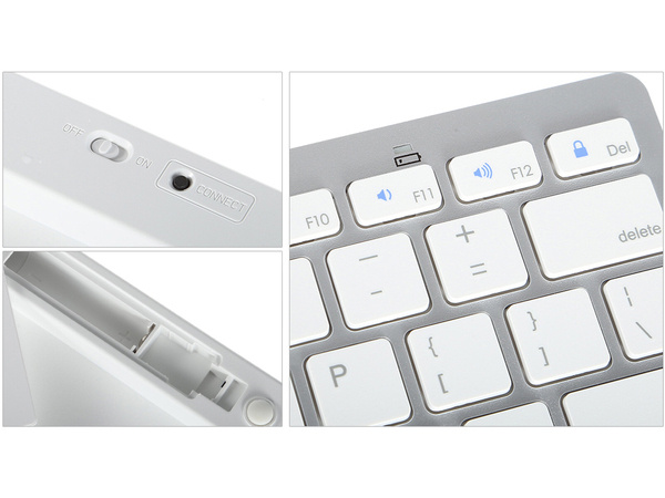 Drahtlose bluetooth-tastatur für pc ipad mac klein schlank low-profile