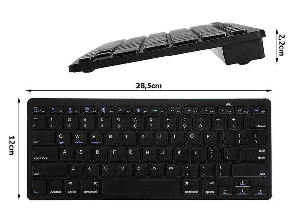 Drahtlose bluetooth-tastatur für pc ipad mac klein schlank low-profile