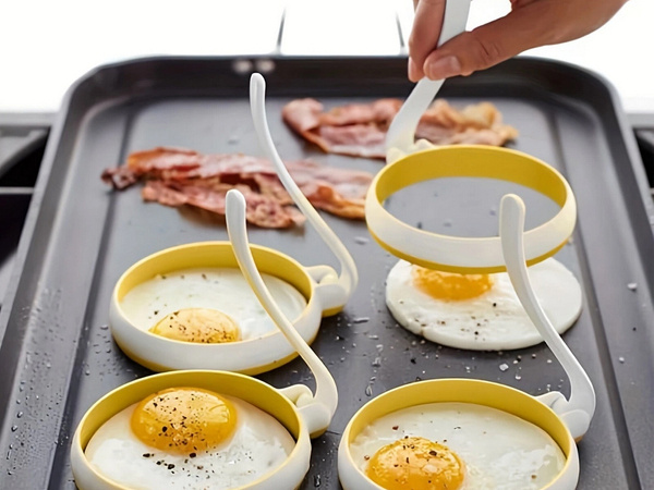 Eierform spiegeleirad pfannkuchen pfannkuchenrand pfannkuchenrand