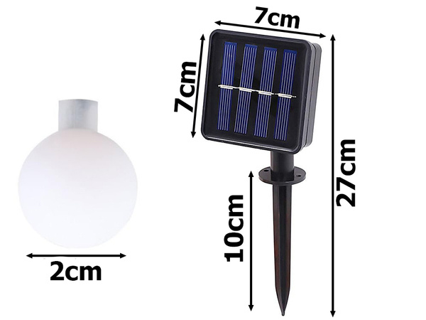 Gartengirlande solarleuchten 20 led mehrfarbig