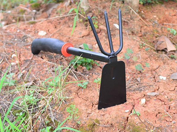 Gartenhacke zweiseitige schaufel klauenharke handgräber für pflanzen