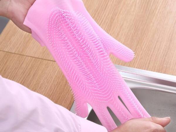 Geschirrspülhandschuhe silikon-küchenschrubber