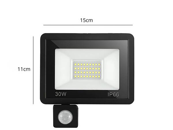 Halogen fluter led 30w 6000k mit dusk-to-dawn sensor ip66