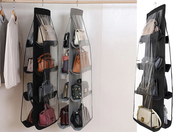 Kleiderschrank organizer für handtaschen kleiderbügel