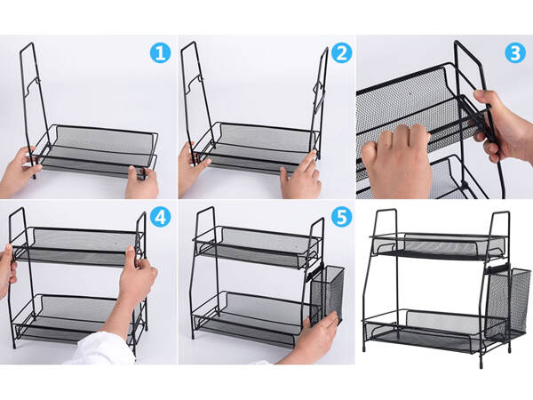 Küchenregal loft küchenorganisator zweistöckiger stand mit korb