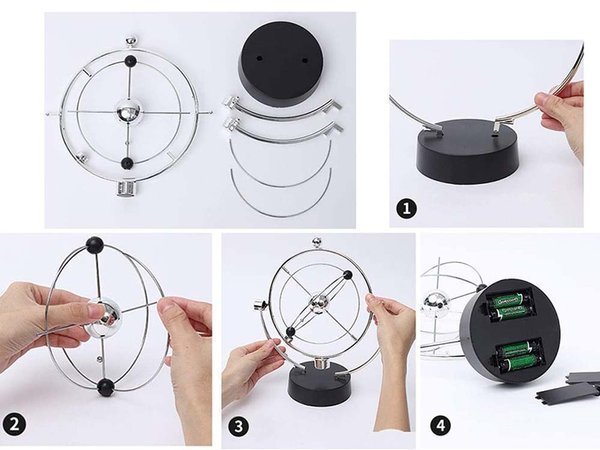 Magnetisches pendel sonnensystem weltraum planet