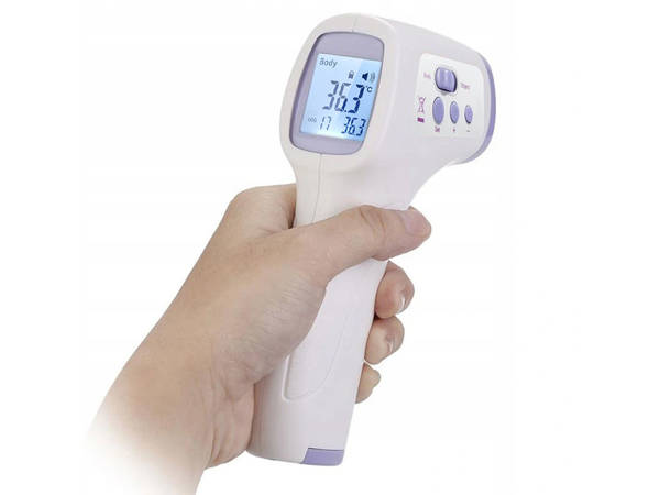 Medizinisches 2-in-1-infrarot-thermometer ohne berührung