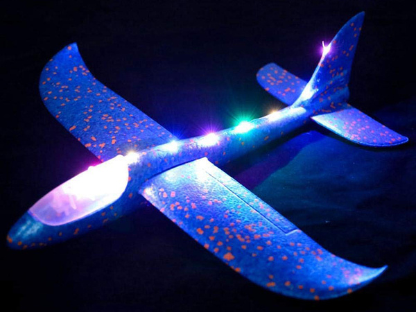 Polystyrol flugzeug 47cm leuchtet led